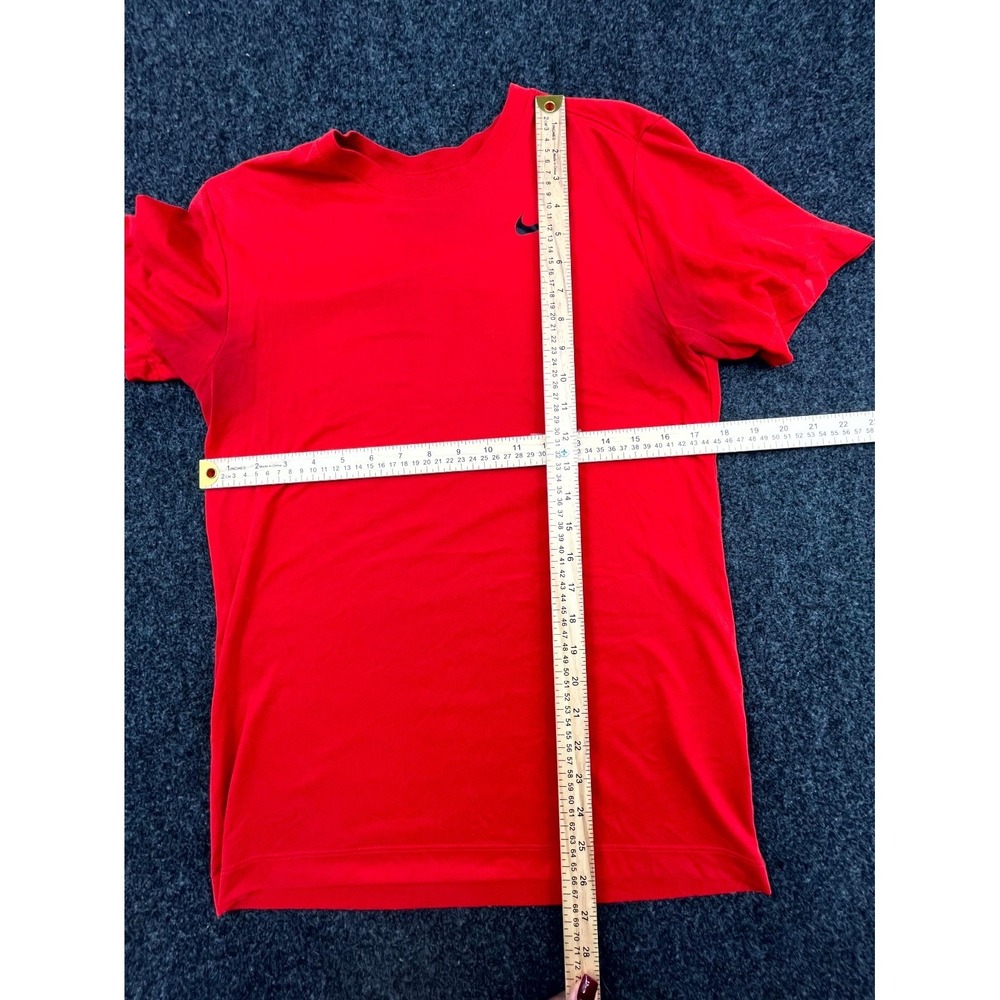 Nike Dri-Fit T Shirt Mens Small Red Swoosh Short Sleeve Performance Training - Picture 10 of 11